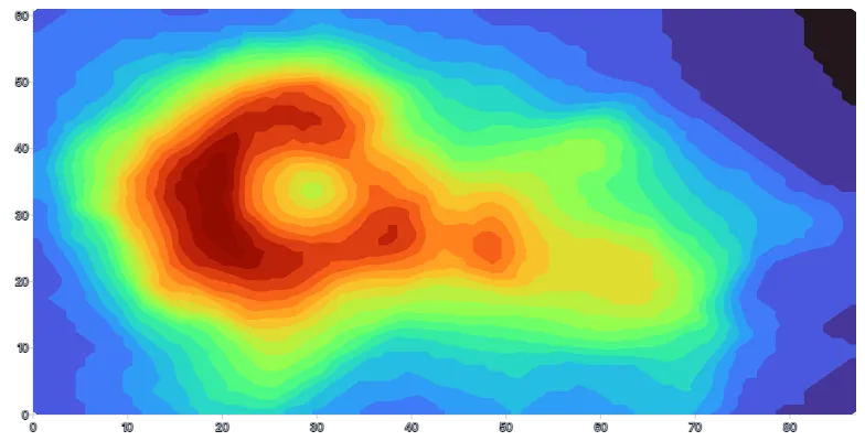 Contour - volcano-filled-interactive